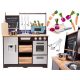  Ikonka Cucina per bambini in legno MDF con accessori LOFT XXL, 96 cm