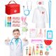  SET DA MEDICO PER UN BAMBINO GREMBIULE STETOSCOPIO TERMOMETRO SET REGALO XXL