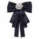  Spilla Jabot con fiocco nero ed elegante colletto