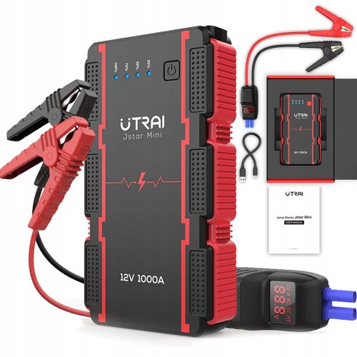 Avviatore Utrai Jstar Mini 12 V 1000 A con accessori FUMO