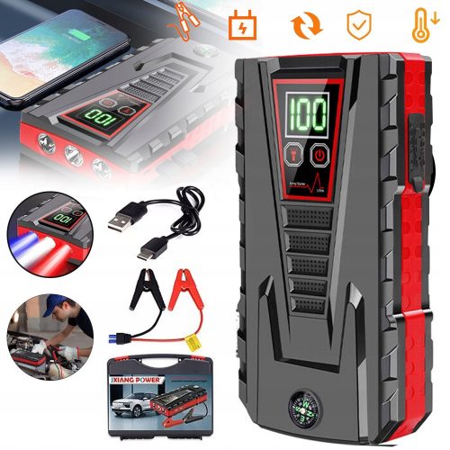  AVVIATORE BATTERIA AUTO 12V, BOOSTER POWERBANK AUTO