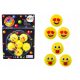  Set di palline di gomma Emoji gialle 6 pz