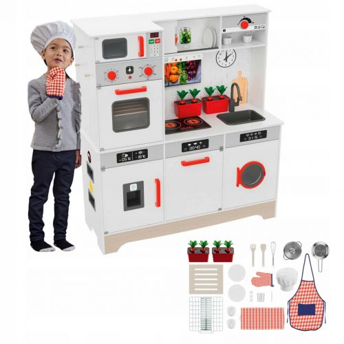  GRANDE cucina in legno per bambini, LED SOUND, ICE