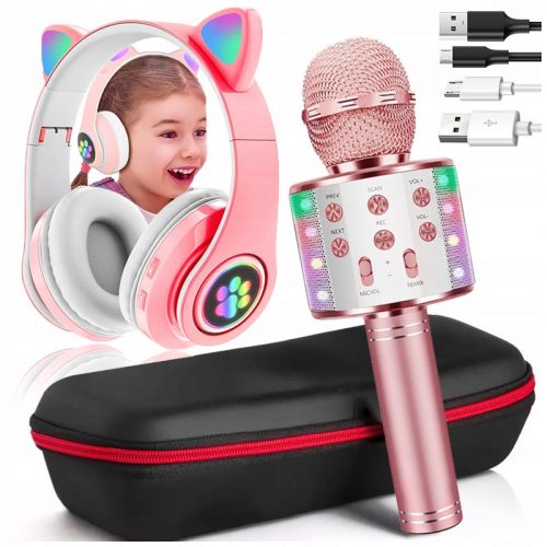  Cuffie on-ear wireless per bambini Orecchie da gatto, Bluetooth