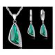  SET DA DONNA CRISTALLI PLACCATI ARGENTO VERDE P 2248