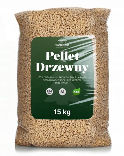  Pellet di legno Premium da 6 mm, certificato 100% pino, Carburante 975 kg