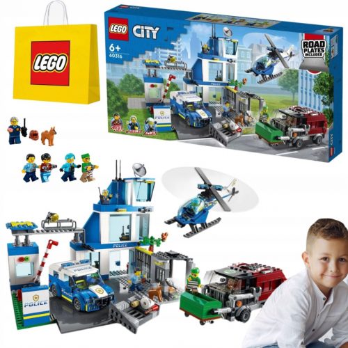  LEGO CITY 60316 STAZIONE DI POLIZIA Auto in mattoncini, regalo per bambini + GRATIS