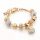  BRACCIALE MODULARE DA DONNA CON CHARMS IN ORO 585 CUORE PER REGALO