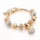  BRACCIALE MODULARE DA DONNA CON CHARMS IN ORO 585 CUORE PER REGALO