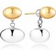  Bohne Ohrring Jacken und Tropfen Ohrringe in oro argento con spilla in argento S925