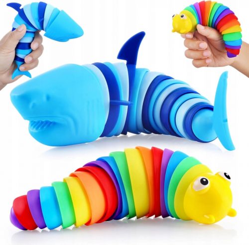  Fidget Slug Toys, Fidget Sensory Toy per bambini, Giocattolo antistress