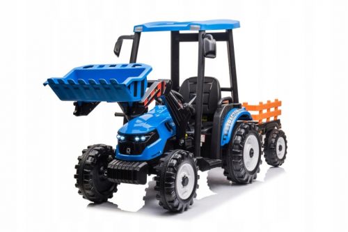  MEGA Trattore per bambini a batteria con rimorchio D68 Blu 24V