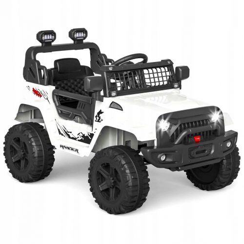  Auto Jeep per bambini a batteria, telecomandata, colore bianco