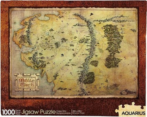  Hobbit Puzzle Mappa della Terra di Mezzo 1000 pezzi Acquario