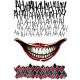  Tatuaggio lavabile JOKER bocca clown horror Hahaha DC SET formato A4