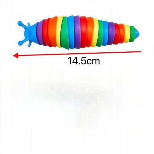  Giocattolo di decompressione Fidget Slug da 18 cm, carino, a forma di bruco, decompressore Offi