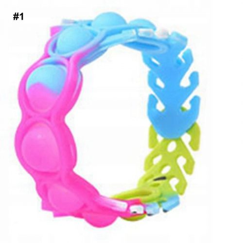  Semplice Pop It Dimple Bracciale Mano Anti-Stress Fidget Giocattoli Sportivi Stress Re