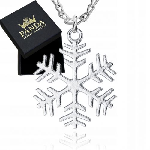  Collana in argento con fiocco di neve, catena pendente, regalo di Natale di Babbo Natale 925