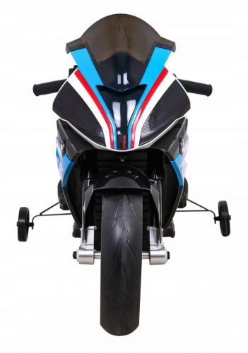  Motocicletta a batteria per bambini BMW HP4 Blu + Ruote ausiliarie + Omaggio