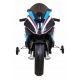  Motocicletta a batteria per bambini BMW HP4 Blu + Ruote ausiliarie + Omaggio