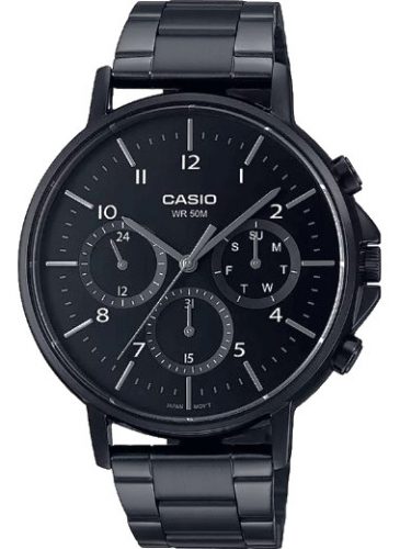  CASIO MTP-E321B-1A OROLOGIO UOMO MULTIDATA NERO FASHIONABLE + SCATOLA