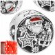  Charms perline pendenti SANTA s925 NATALE in regalo + SCATOLA OMAGGIO