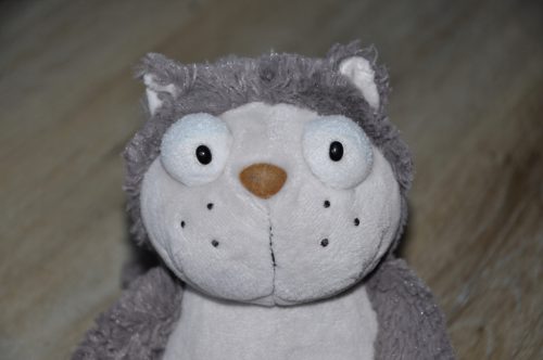  peluche mascotte gatto grigio gattino fili 25 cm