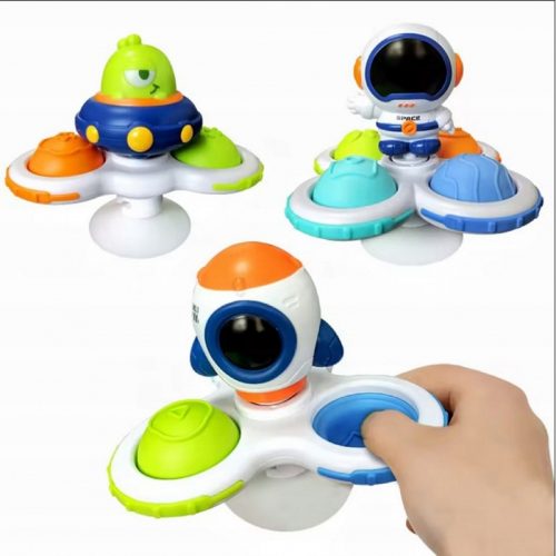  Giocattolo sensoriale COSMIC SPINNER SET SPINNER con ventosa, 3 PZ