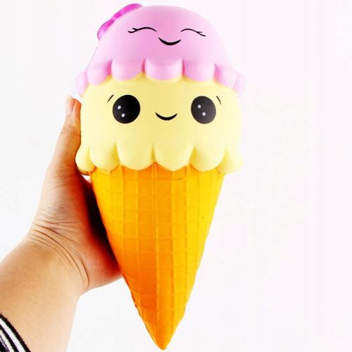  Adorabile cono gelato di peluche da 22 cm, decorazione per telefono a lievitazione lenta