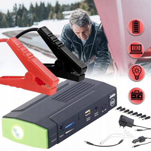  AVVIATORE PORTATILE MULTIFUNZIONE PER BATTERIA AUTO CON LAMPADA