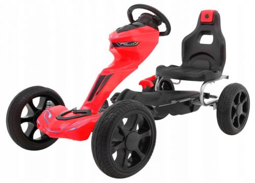  Go-kart a pedali per bambini Grand Ride 3+ Rosso + Ruote EVA + Regolazione f