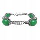  Bracciale in Argento con Pietra Naturale Verde Agata Argento pr. 925