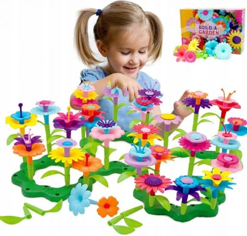  BLOCCHI DA COSTRUZIONE PER BAMBINI SET FIORI FIORI DA GIARDINO REGALO 56 PEZZI.