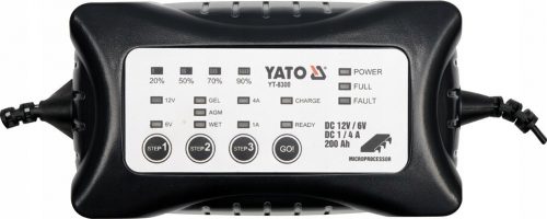  Raddrizzatore Yato YT-8300 6/12V fino a 200Ah gel/AGM