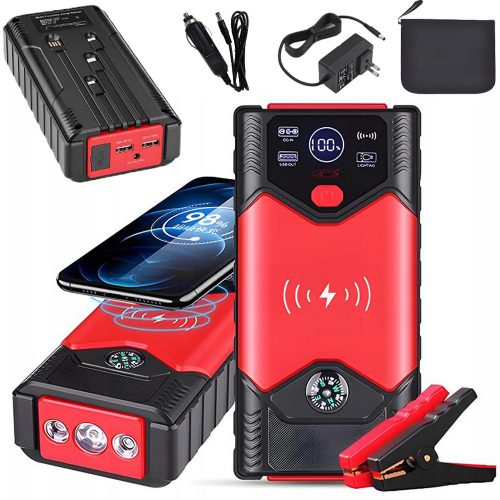  AVVIATORE DI SALTO MOTORE START POWERBANK 2 IN 1 CON DISPLAY BATTERIA 20000MAH