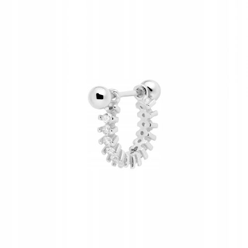  Orecchino piercing in argento ANIA KRUK, zirconi bianchi, argento 925