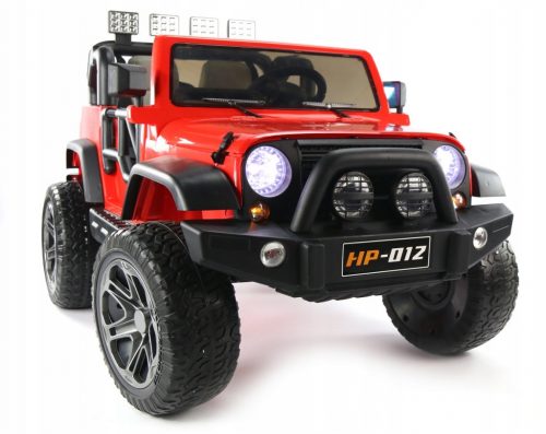  JEEP V12 4X4 2024: DUE POSTI, PELLE, 180W, LED, MP3, SOSPENSIONI ROSSE