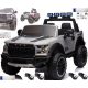  JEEP RAPTOR F-150 12V 4X4 LED RUOTE EVA PELLE AUTO PER BAMBINI 2024 GRIGIO