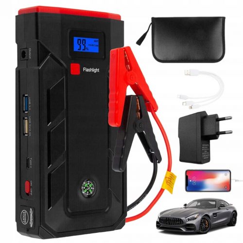  DISPOSITIVO DI AVVIAMENTO AUTO STARTER POWERBANK 10400MAH CON BUSSOLA