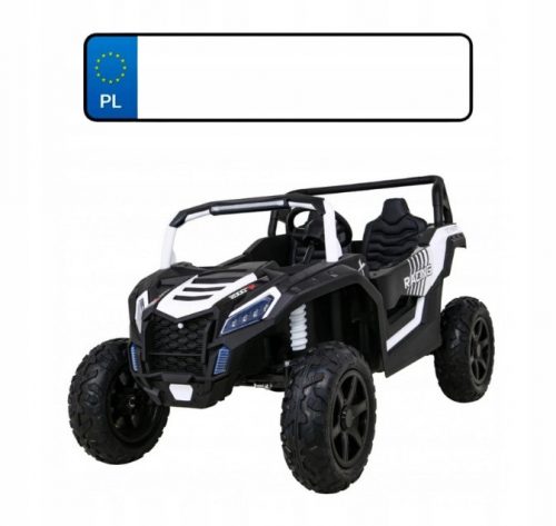  Buggy ATV da corsa robusto per 2 bambini Bianco + Motore brushless + Pompa