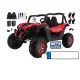  Buggy SuperStar per bambini Rosso + MP4 + Guida 4x4 + Telecomando + Vano bagagli +