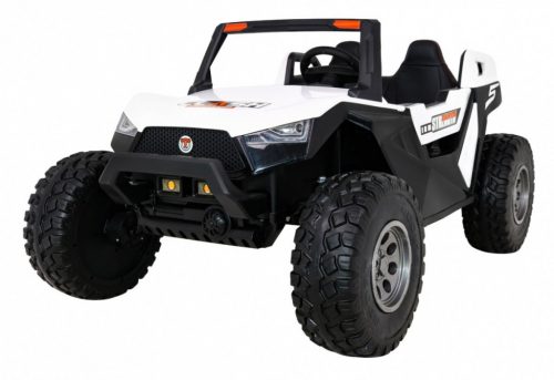  Buggy Clash a batteria per 2 bambini, Bianco + Telecomando + Guida 4x4 + Regolazione