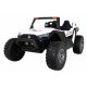  Buggy Clash a batteria per 2 bambini, Bianco + Telecomando + Guida 4x4 + Regolazione