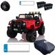  Jeep Monster 4x4 fuoristrada per bambini, Rosso + Telecomando + Regolazione