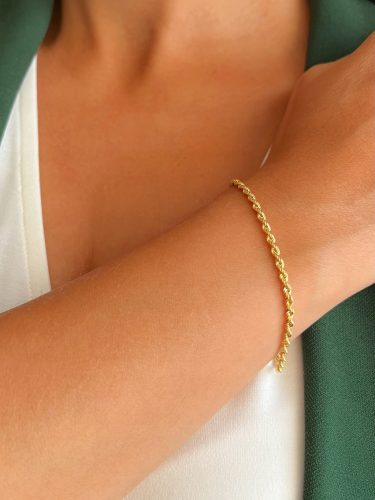  BELLISSIMO BRACCIALE IN ORO (585), TAGLIATORE SPESSO