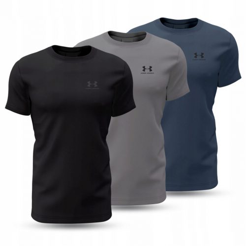  SET DA 3 T-SHIRT UNDER ARMOUR IN COTONE AD ASCIUGATURA RAPIDA DA UOMO