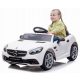  Auto a batteria Mercedes Benz SLC300 Cabrio, macchina cavalcabile, telecomando, bianca