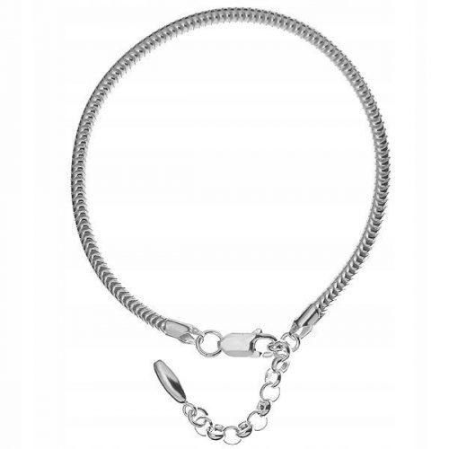  Bracciale con charm lunghezza regolabile 17-21 cm in argento 925 in scatola