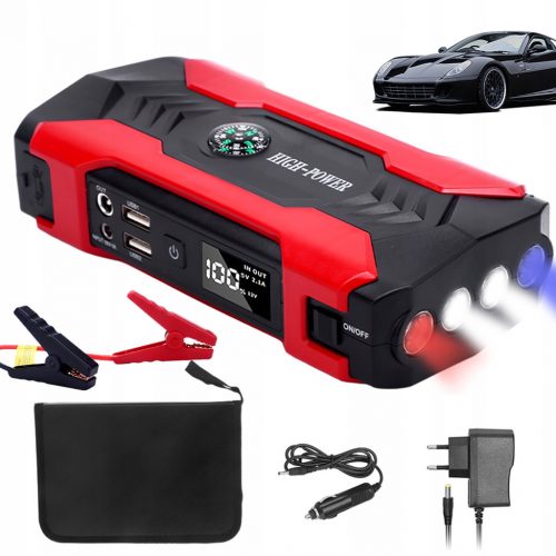  AVVIATORE DI SALTO MOTORE AVVIAMENTO ABS POWERBANK COMPASS 12V 18.1*8.6*4.2CM 800A