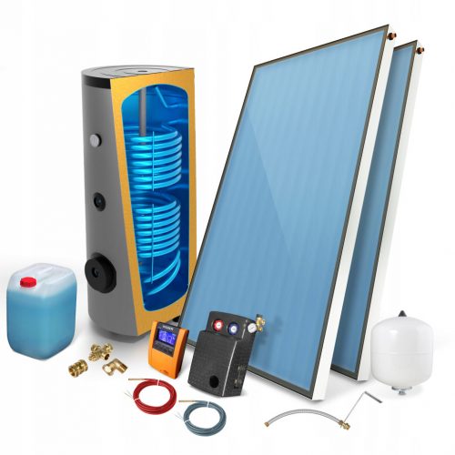  Set solare STANDARD, collettore solare 2 x 2,0 con serbatoio da 200 l